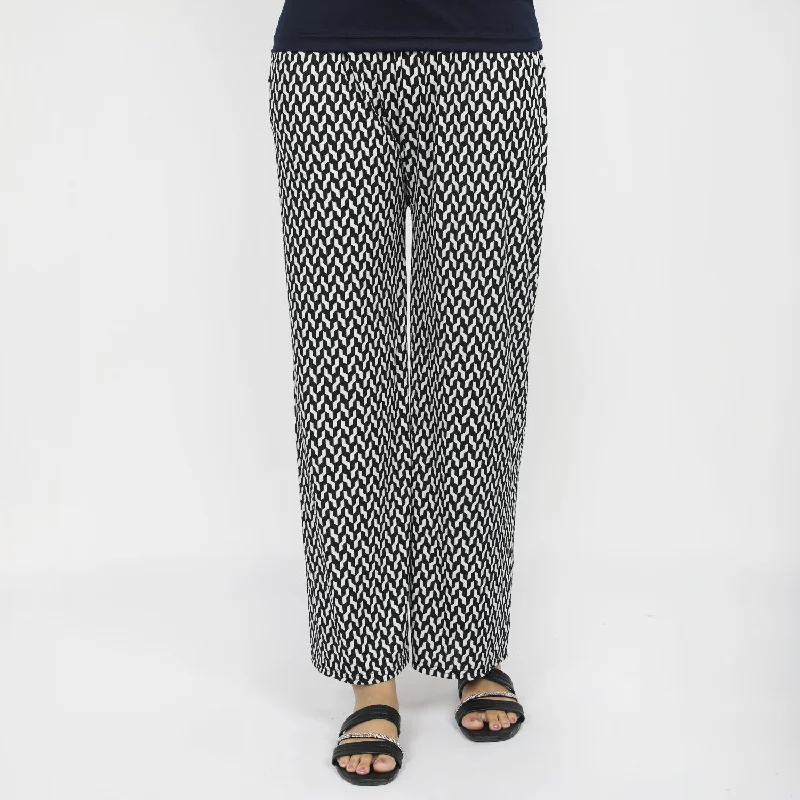 Women's Printed Trouser - Black