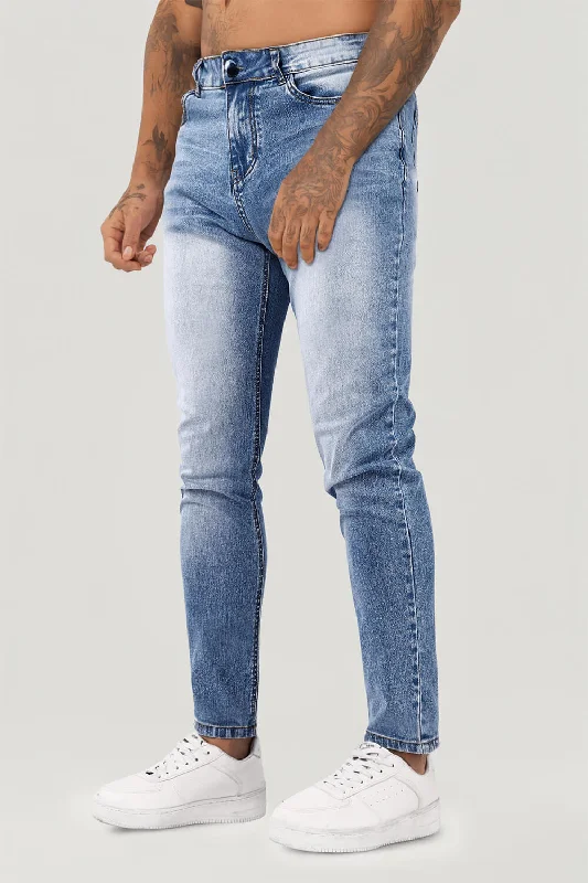 Men's Stretch Slim Fit Jean - Washed Blue