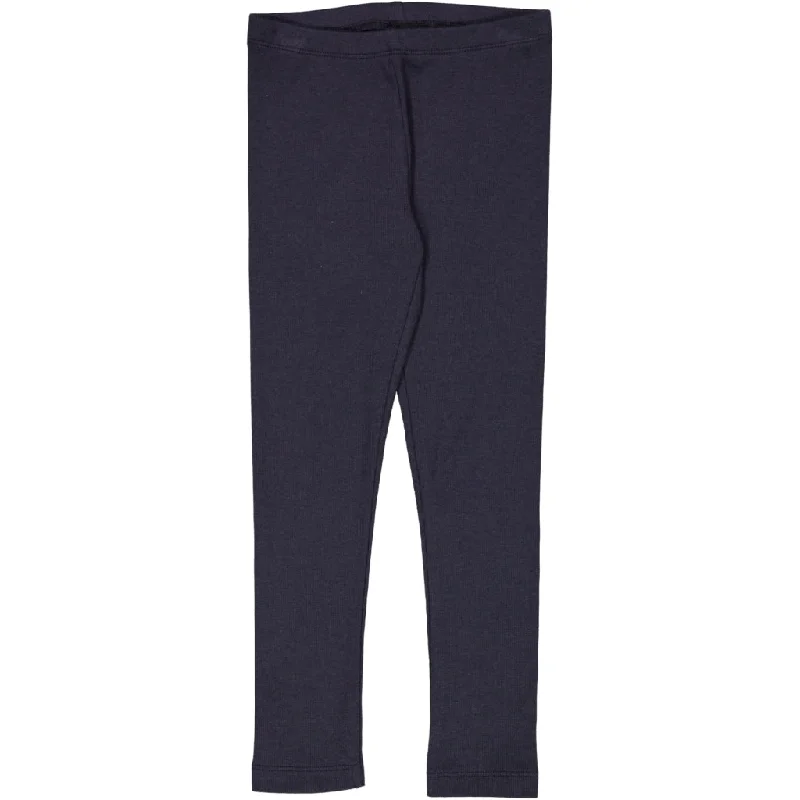 Rib Leggings - midnight blue