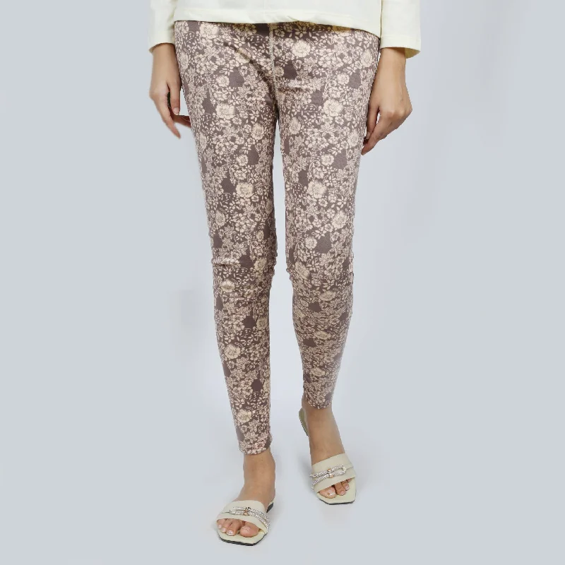 Women's Printed Tight - Brown