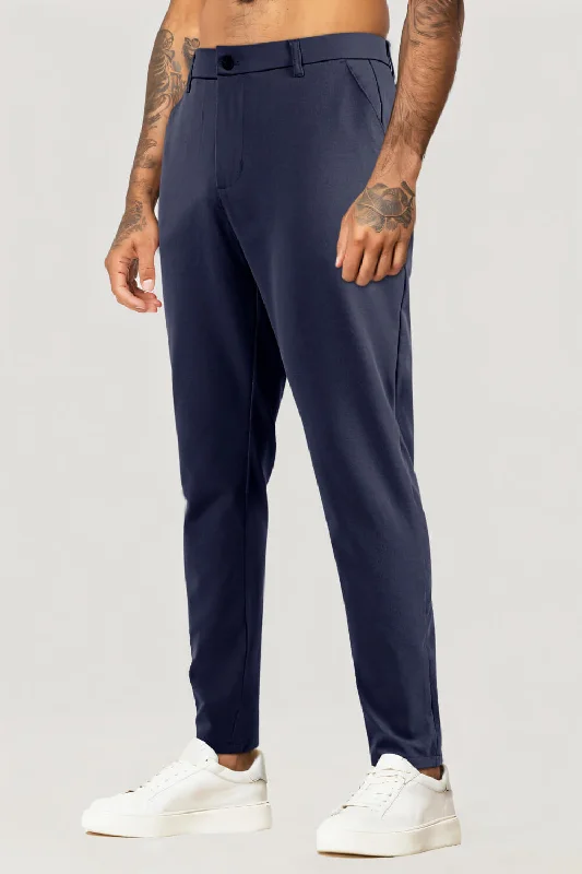 Men's Relaxed Fit Skinny Pant - Navy Blue