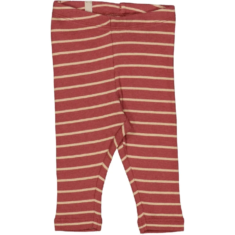 Rib Leggings - apple butter stripe