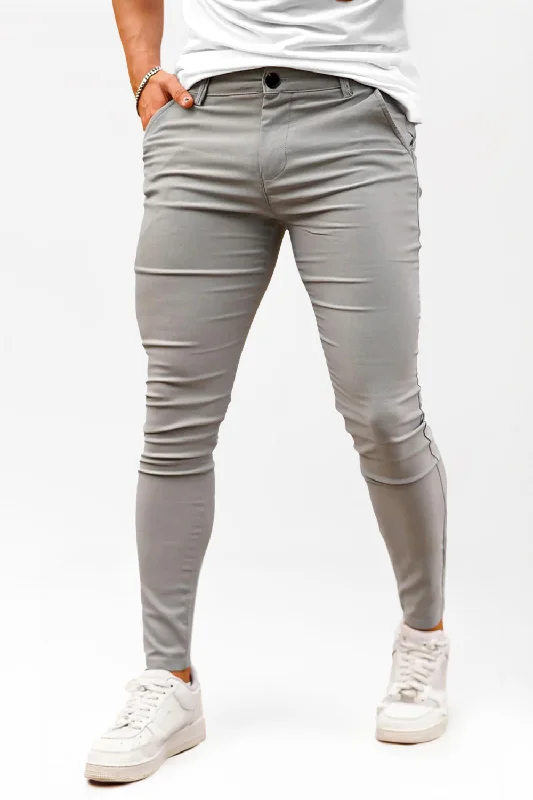 Men's Light Grey Skinny Pant - High Resilience