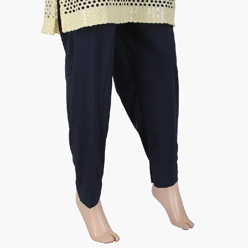 Women's Stretchable Trouser - Navy Blue