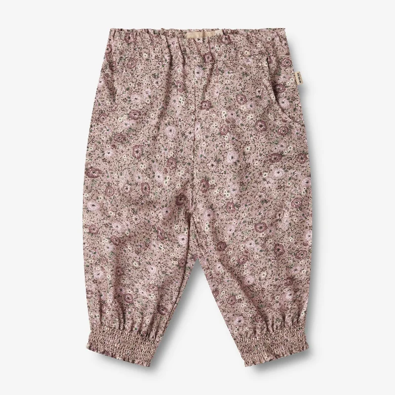 Trousers Sara - rose shadow flowers