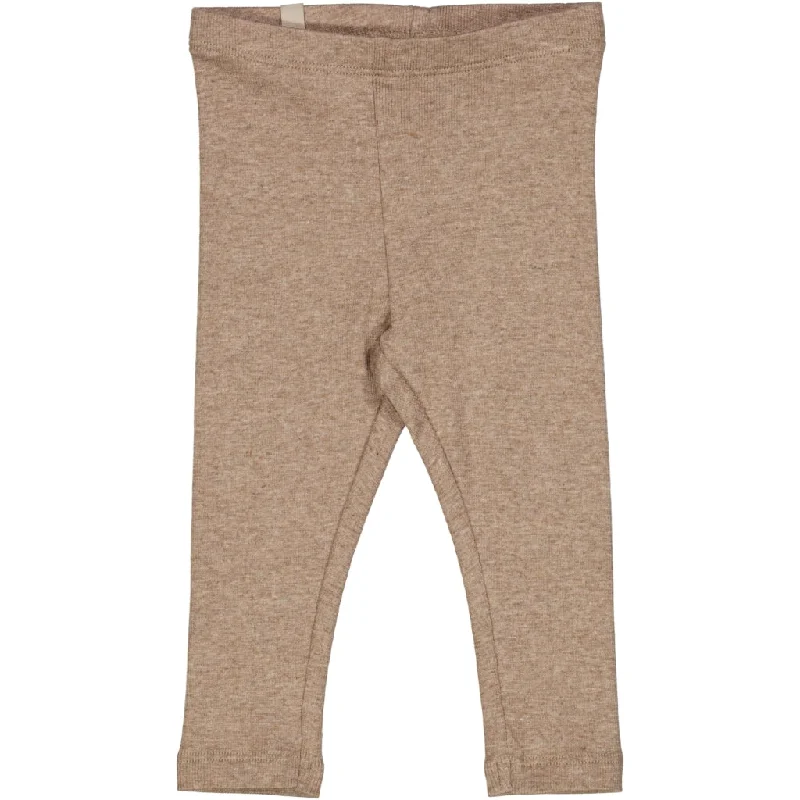 Rib Leggings - khaki melange