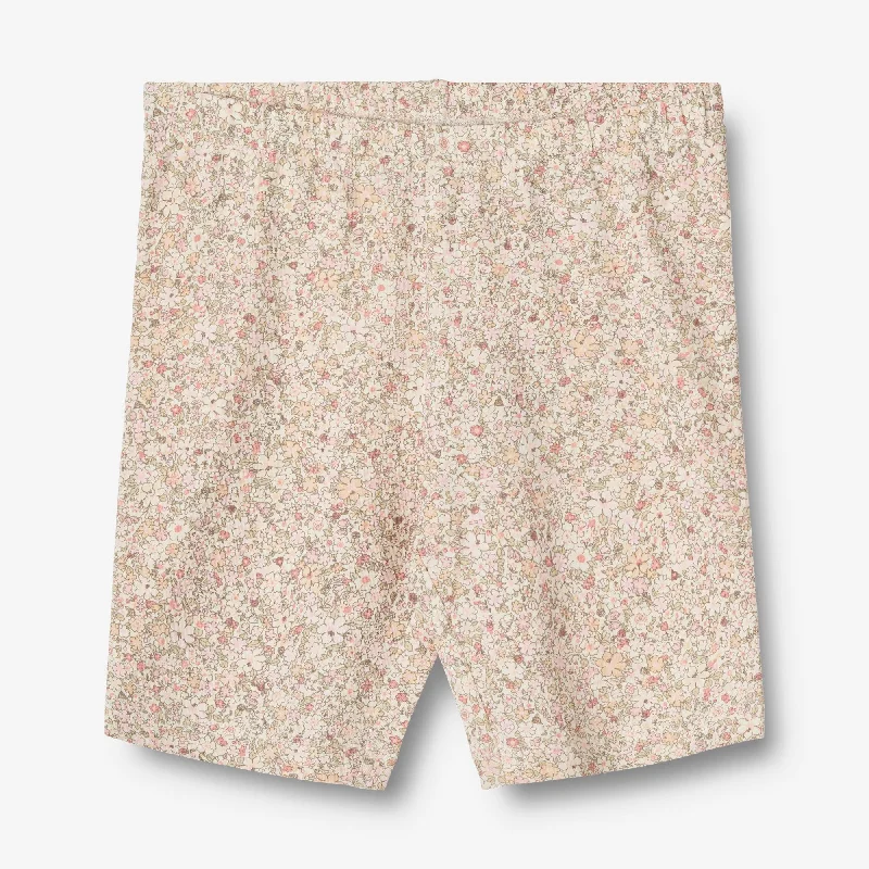 Bike Shorts Anne - cream flower meadow