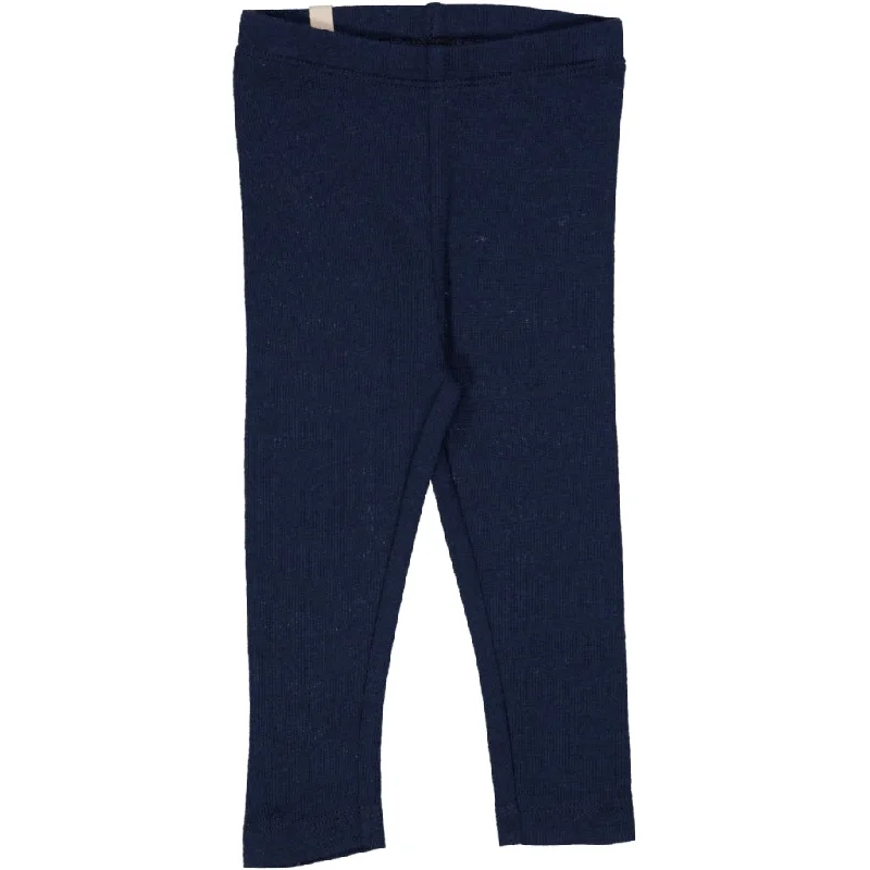 Wool Leggings - navy