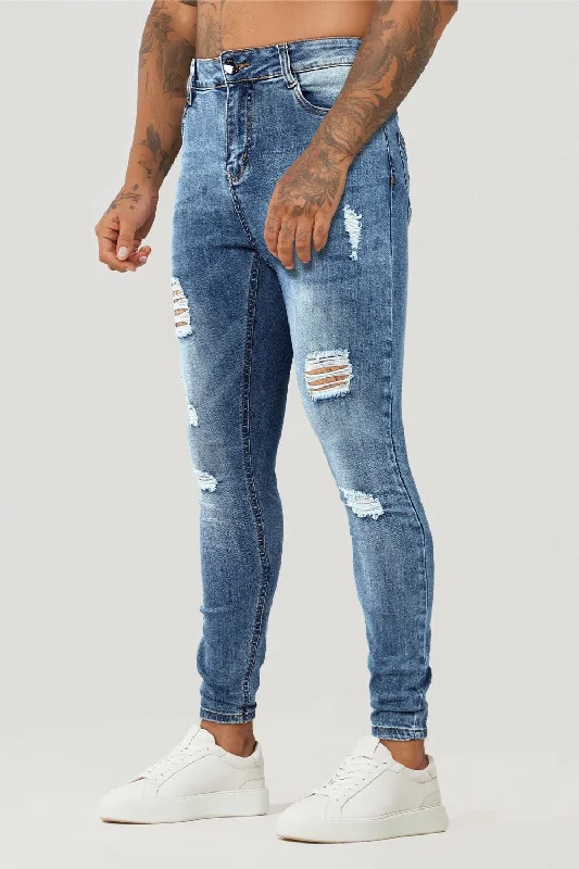 Men Blue Skinny Jean - Ripped