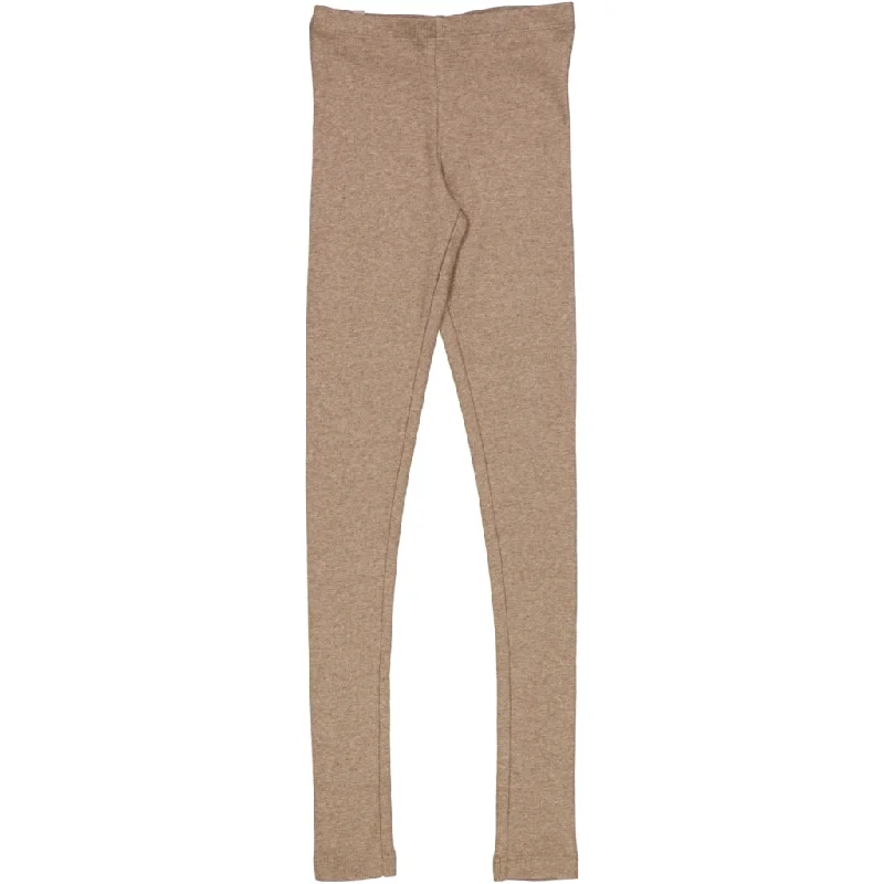 Rib Leggings - khaki melange