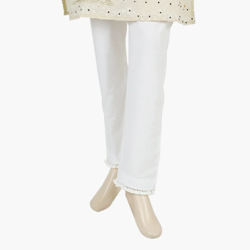 Women's Woven Trouser - White