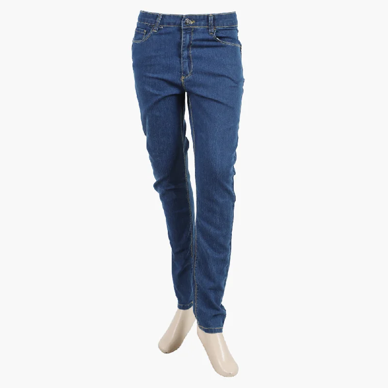 Women's Basic Denim Pant - Mid Blue