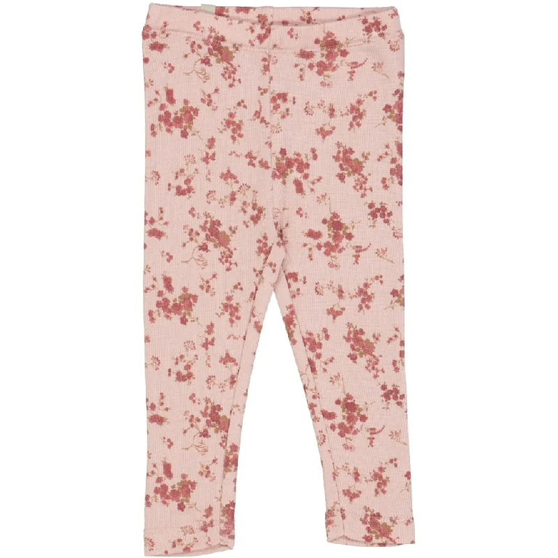 Wool Leggings - rose flowers