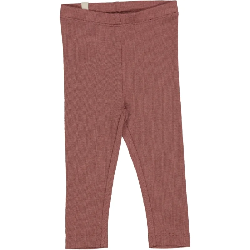 Wool Leggings - rose brown