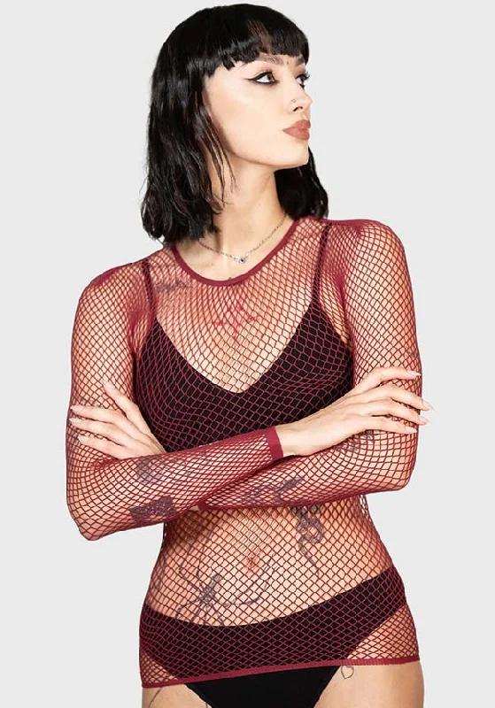 Hellrazor [Burgundy] | FISHNET TOP