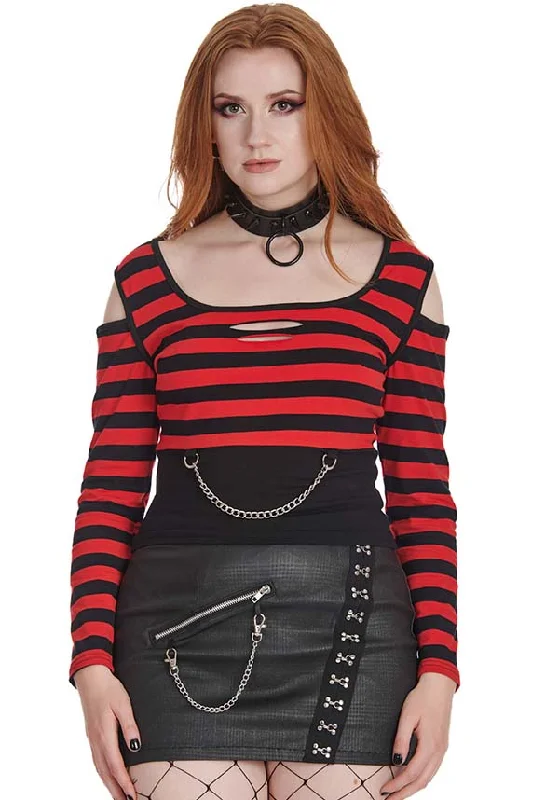 Rebel Chic [Red/Black] | STRIPED TOP*