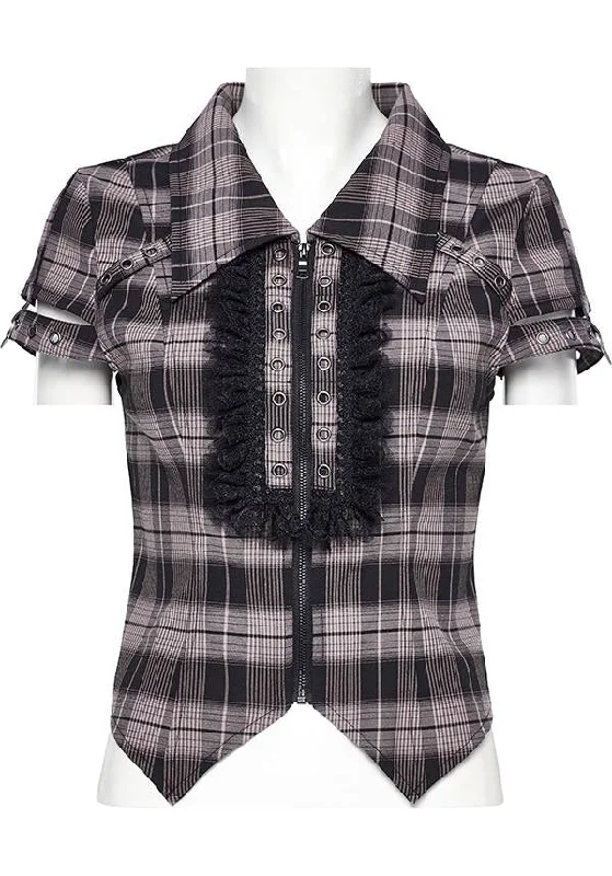 Uriah Tartan [Baby Pink/Black] | SHIRT