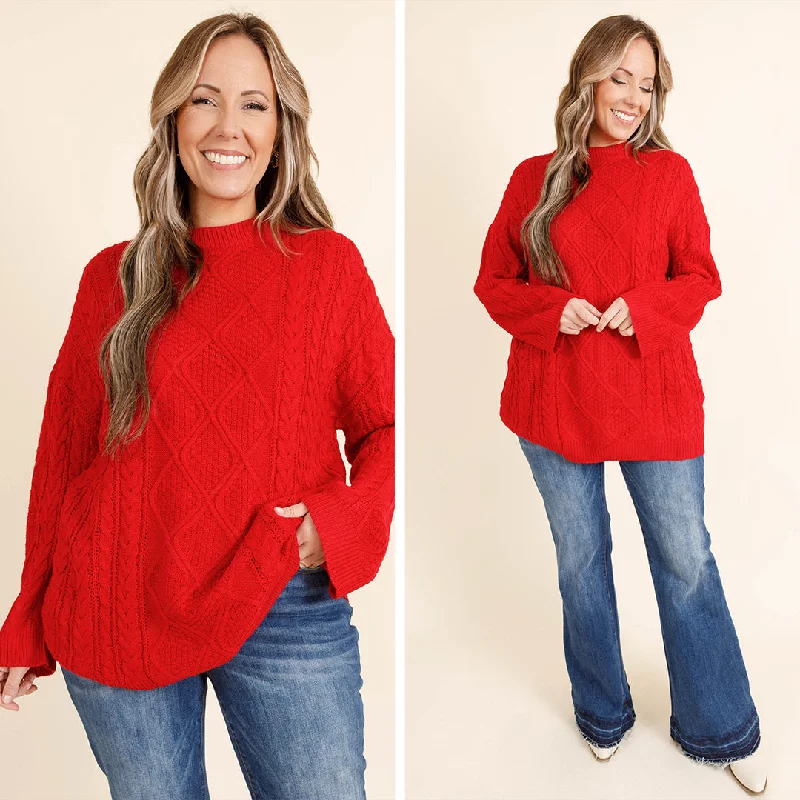 Crossing Channels Sweater, Red