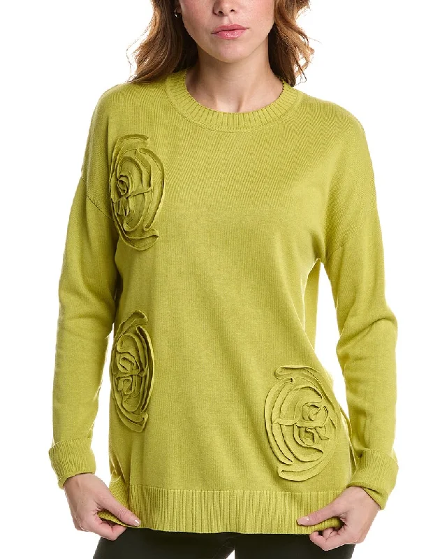 Edinburgh Knitwear Flower Silk-Blend Sweater