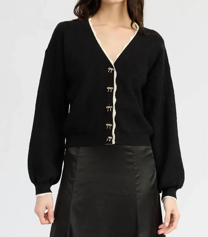 Evangeline Cardigan In Black