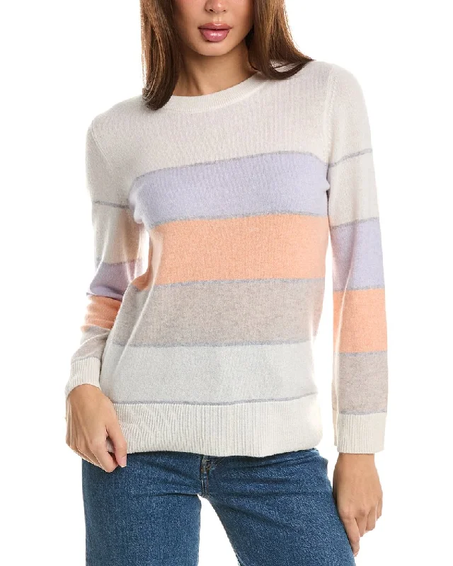 Forte Cashmere Wide Stripe Cashmere Pullover