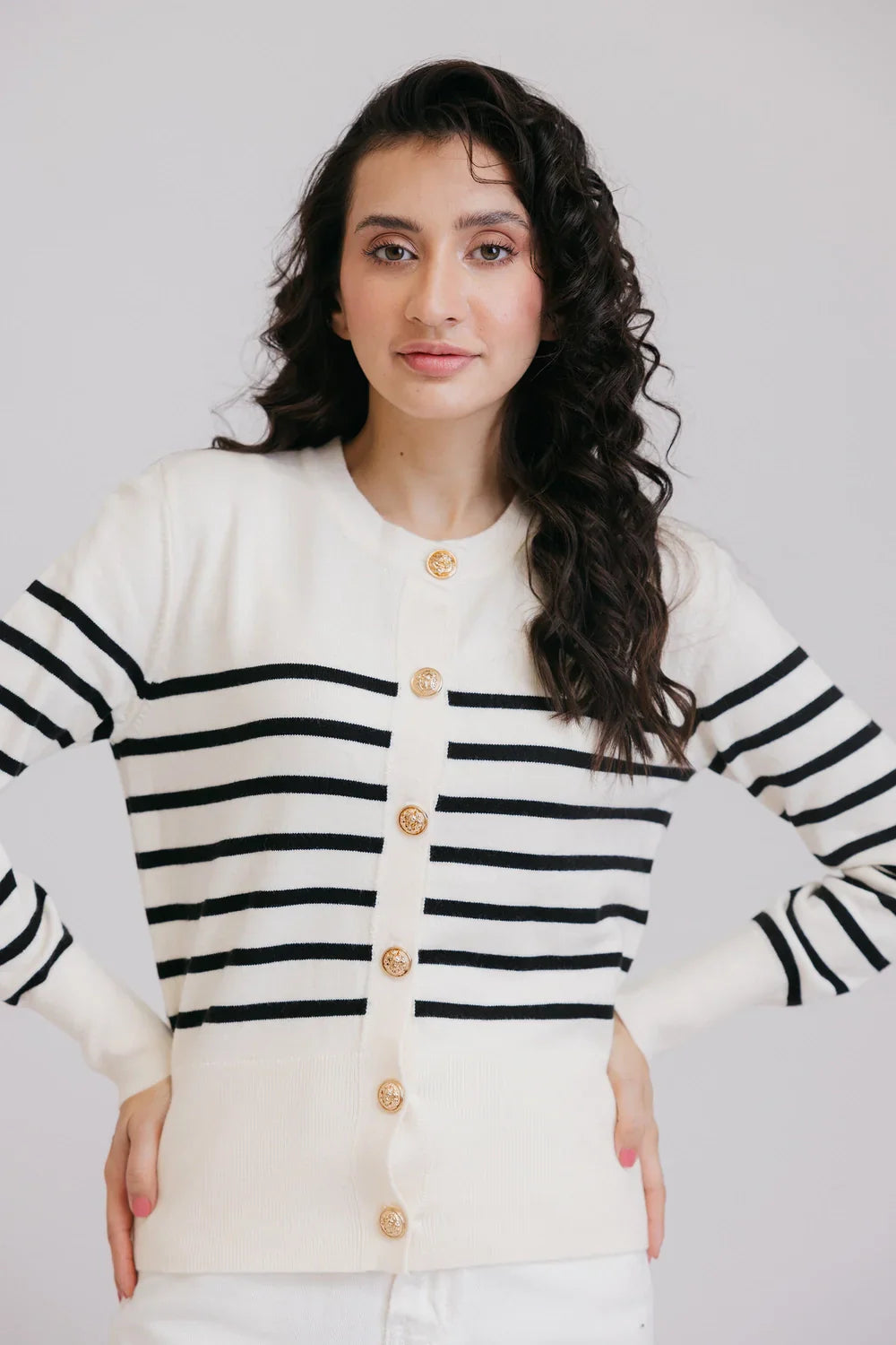 Full Sleeves Round Neck Cardigan Sweater