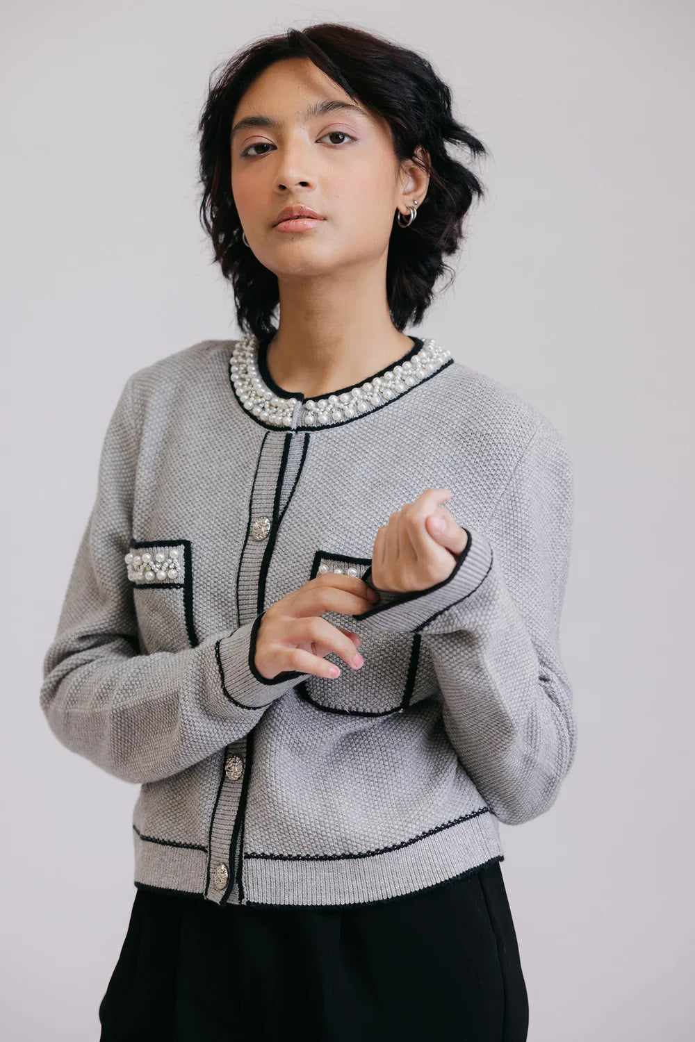 Full Sleeves Round Neck Cardigan Sweater