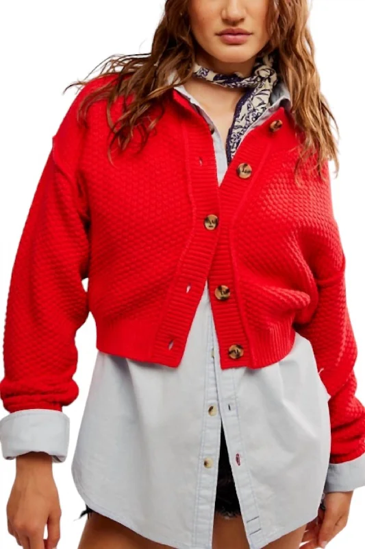 Lila Cardigan In Red