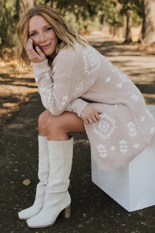 Missoula Oversized Cardigan | Sand + Off White