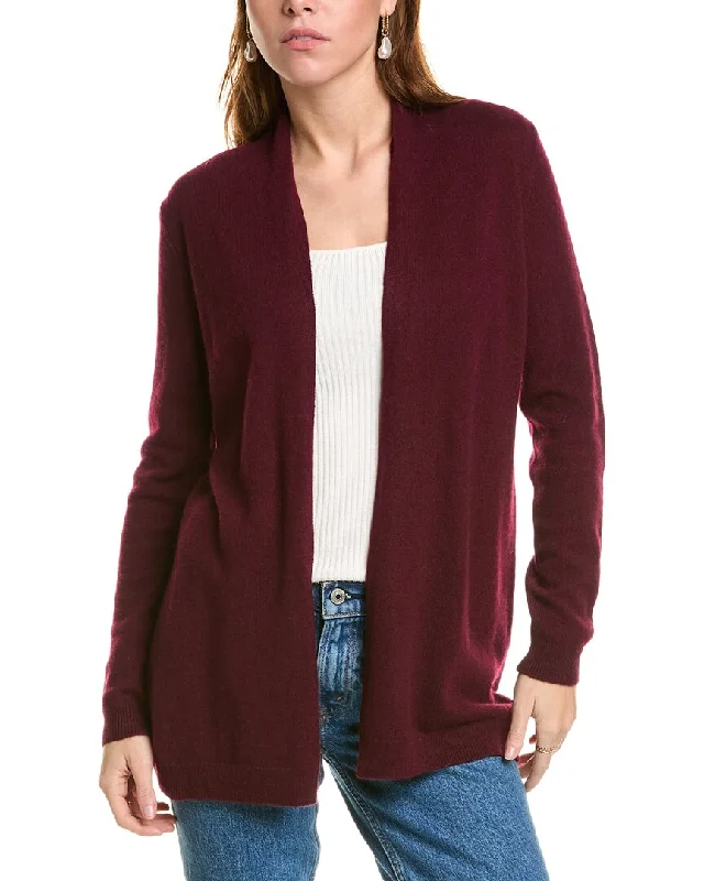 sofiacashmere Cashmere Drape Cardigan