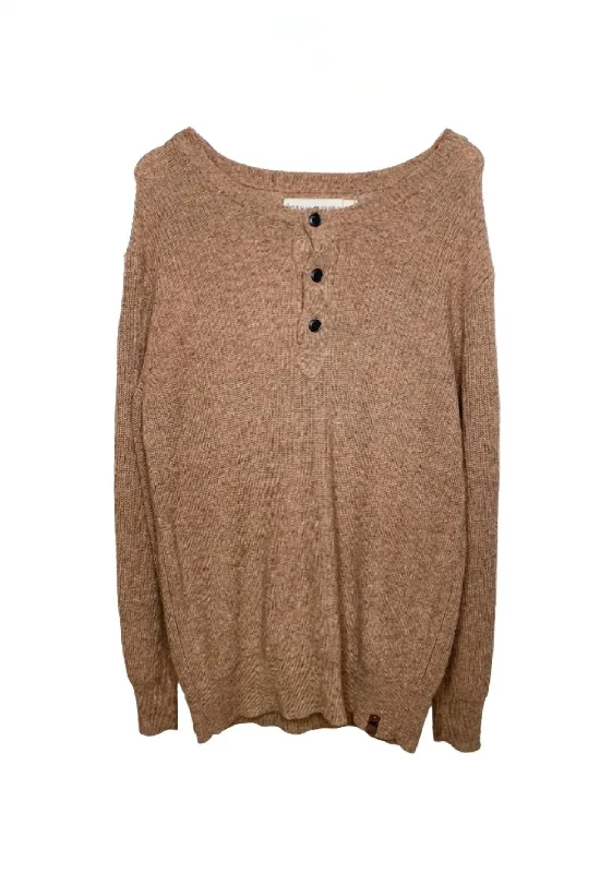 Women's Shaker Sweater In Brown