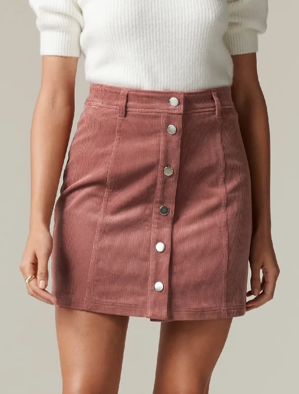 Aurora Petite Cord Mini Skirt