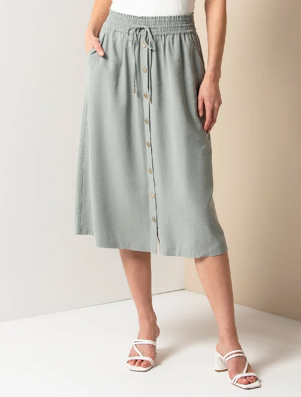 Cora Elasticated Midi Skirt