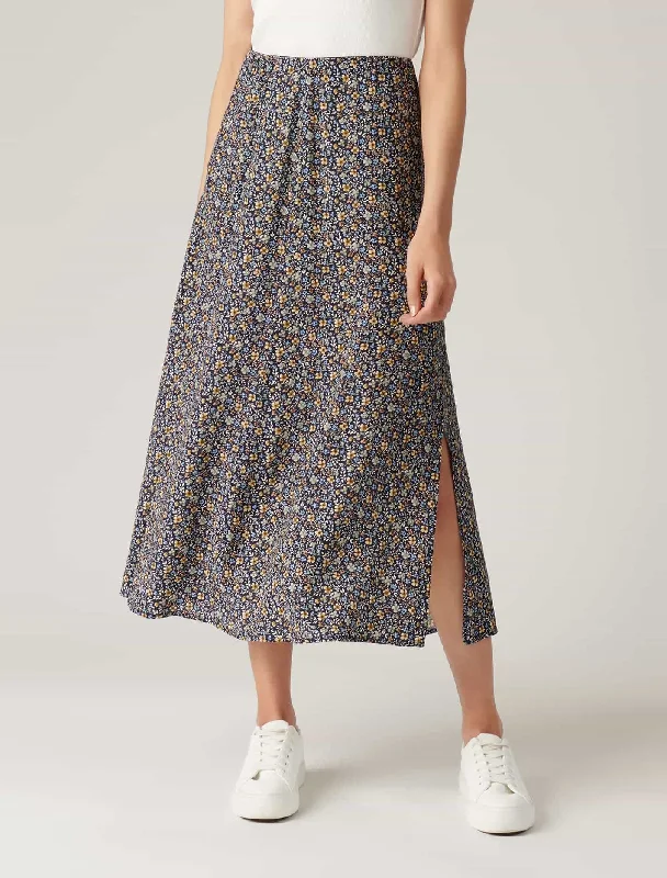 Estelle Column Split Midi Skirt