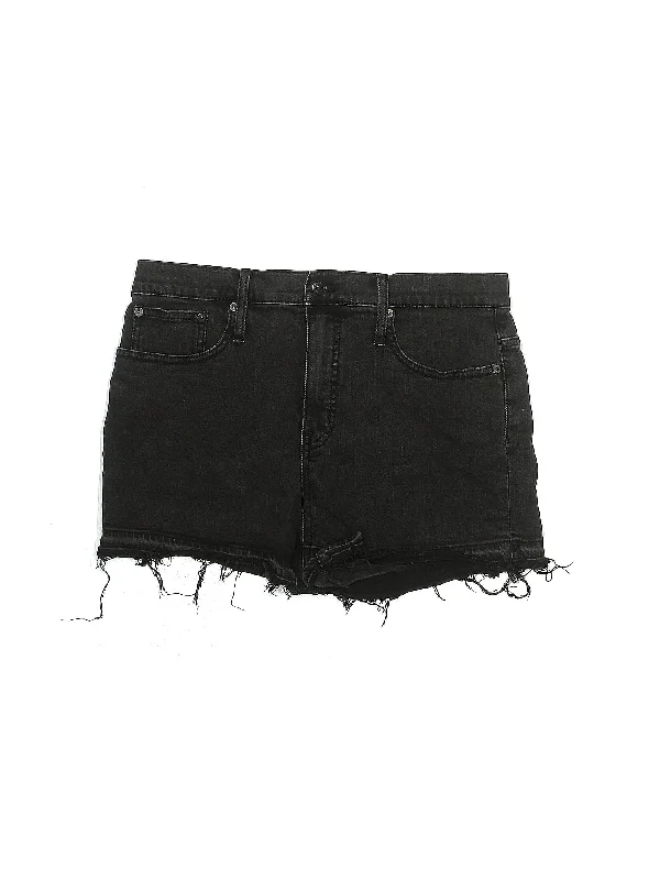 High-Rise Denim Shorts in Dark Wash