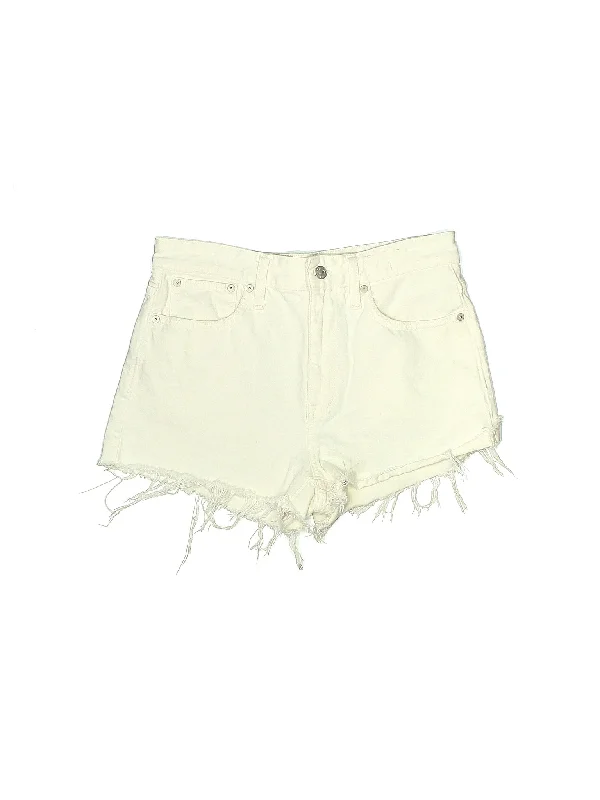 High-Rise Denim Shorts in Light Wash