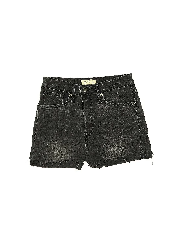 High-Rise Denim Shorts in Light Wash