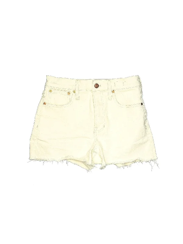 High-Rise Denim Shorts in Light Wash