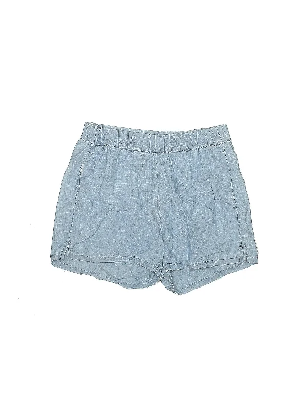 High-Rise Denim Shorts in Light Wash