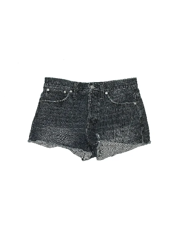 High-Rise Denim Shorts in Light Wash