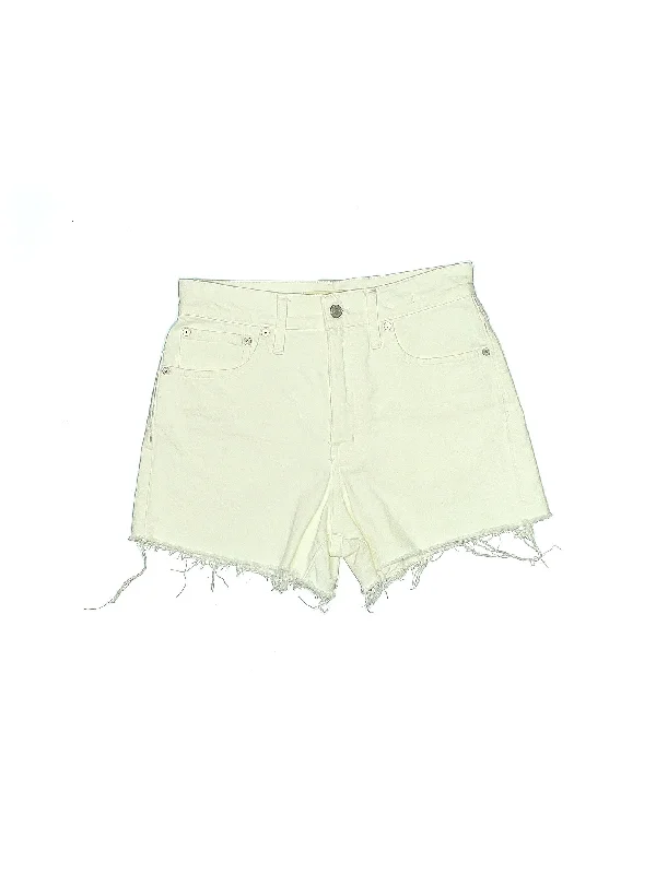 High-Rise Denim Shorts in Light Wash