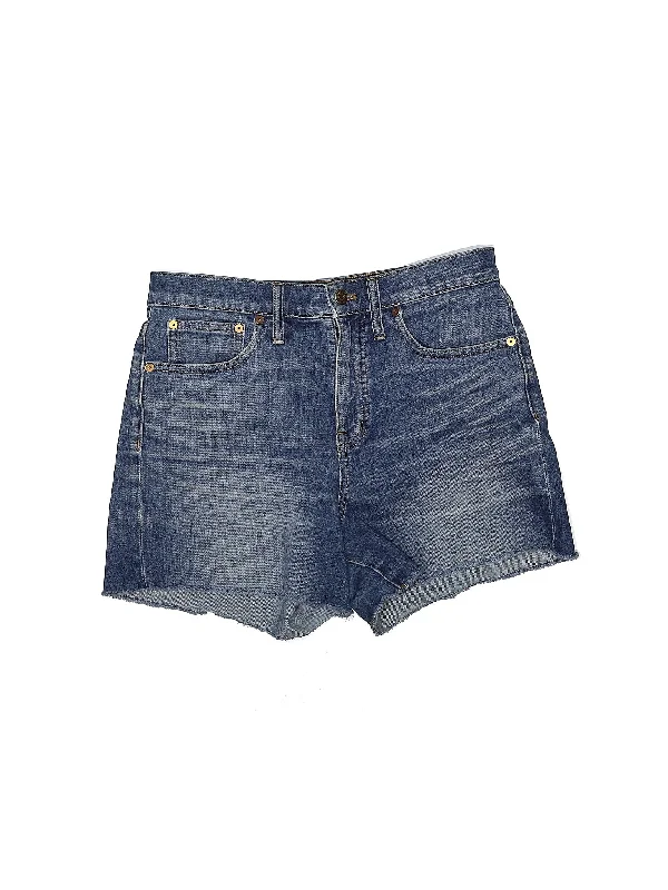 High-Rise Denim Shorts in Light Wash