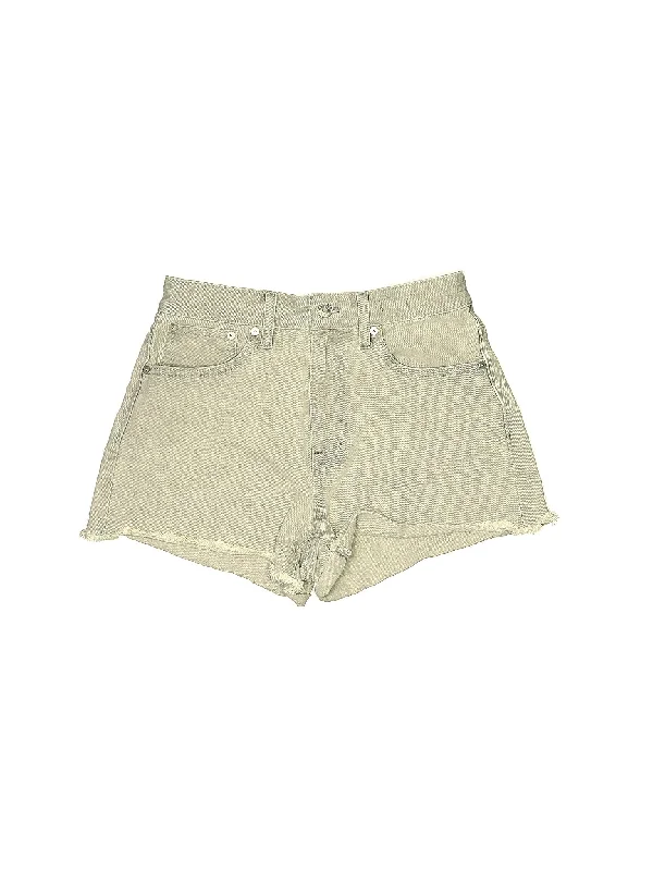 High-Rise Denim Shorts in Light Wash