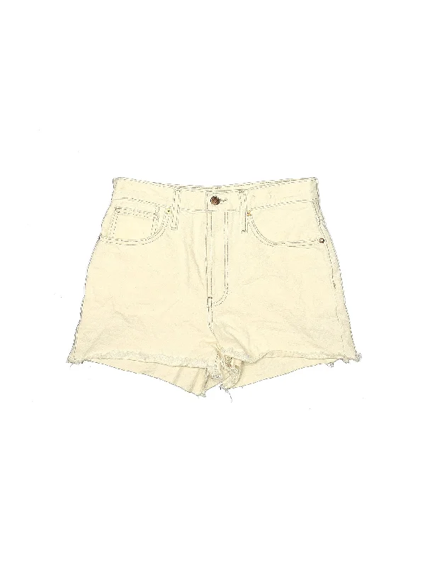 High-Rise Denim Shorts in Light Wash