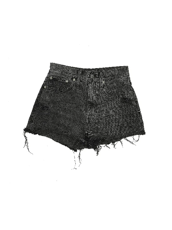 High-Rise Denim Shorts in Medium Wash