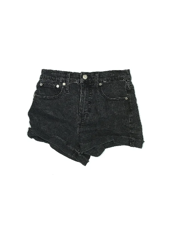 High-Rise Denim Shorts in Medium Wash