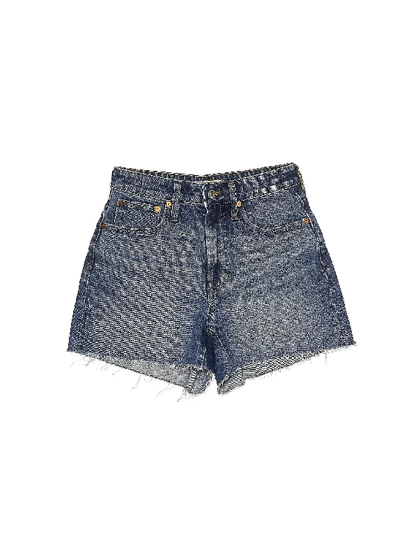 High-Rise Denim Shorts in Medium Wash