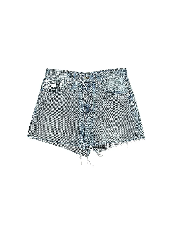 High-Rise Denim Shorts in Medium Wash