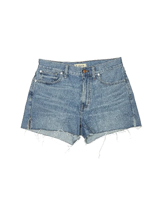 High-Rise Denim Shorts in Medium Wash