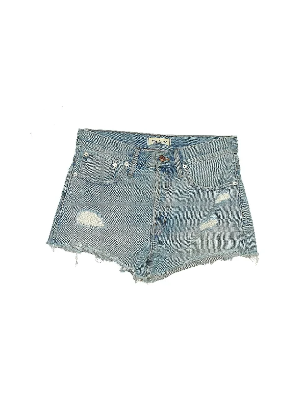 High-Rise Denim Shorts in Medium Wash